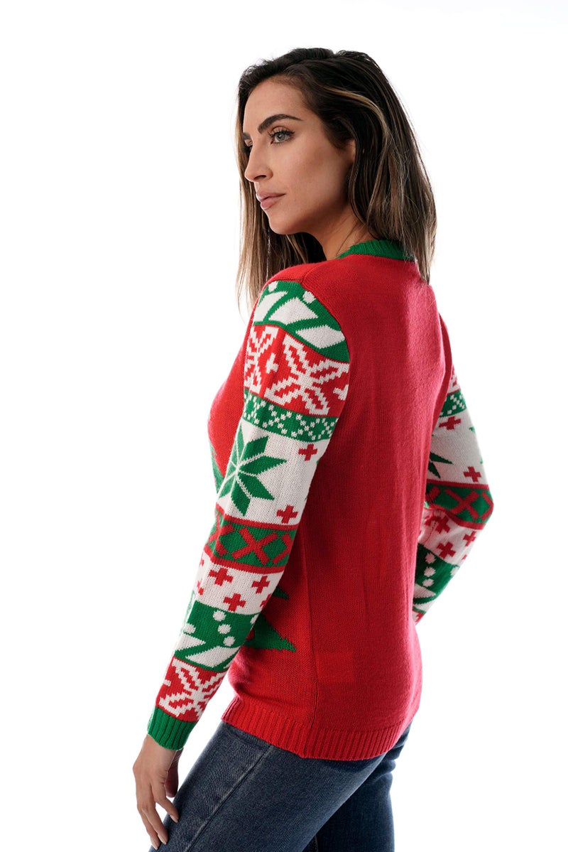 #followme Womens Ugly Christmas Sweater - Sweaters for Women 6773-211-L - Image 2